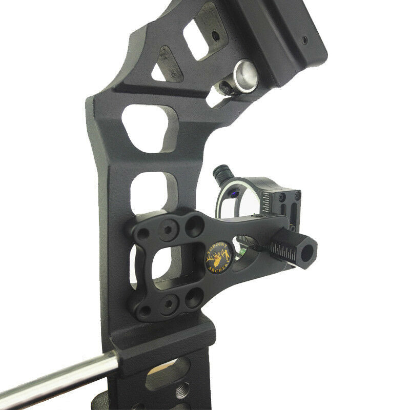 Archery Compound Bow Sight 5 Pin 0.029" Optical Fiber Micro Adjustable Hunting