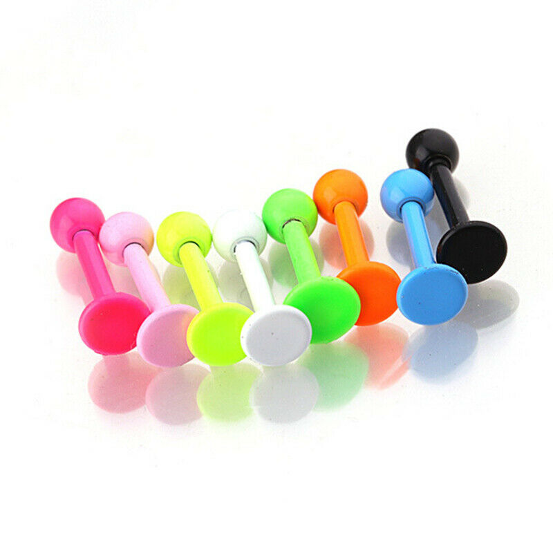 8Pcs Stainless Steel Lip Rings Tongue Nail Cartilage Ear Stud Piercings J.l8