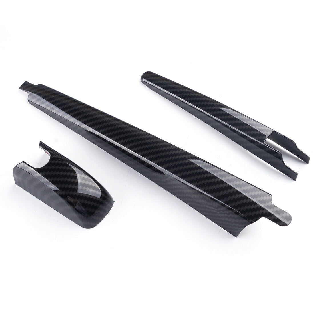3Pcs Carbon Fiber Rear Wiper Cover Frame Fit For Dodge Durango SUV 2011-2020 ABS