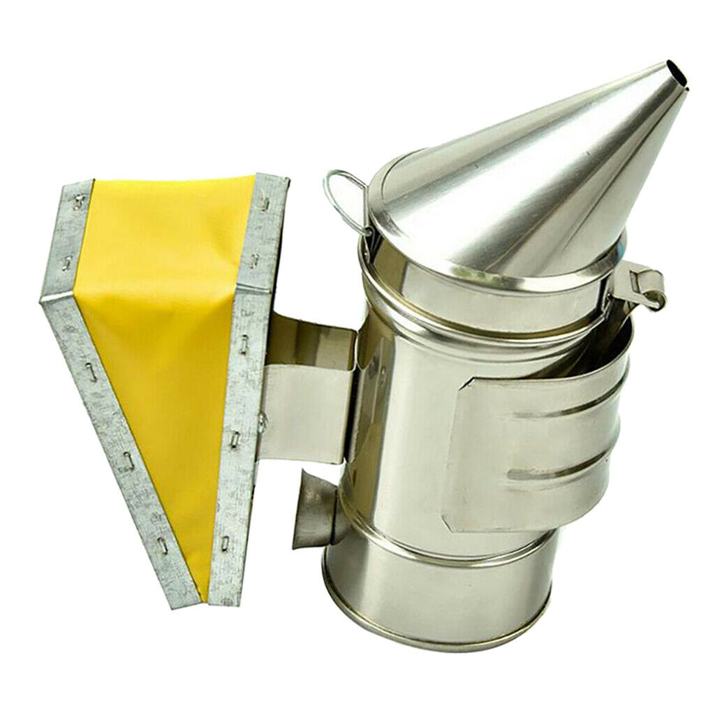 Steel Beekeeping Smoker Manual Bee Smoke Maker Transmitter Kit Hive Box Tool