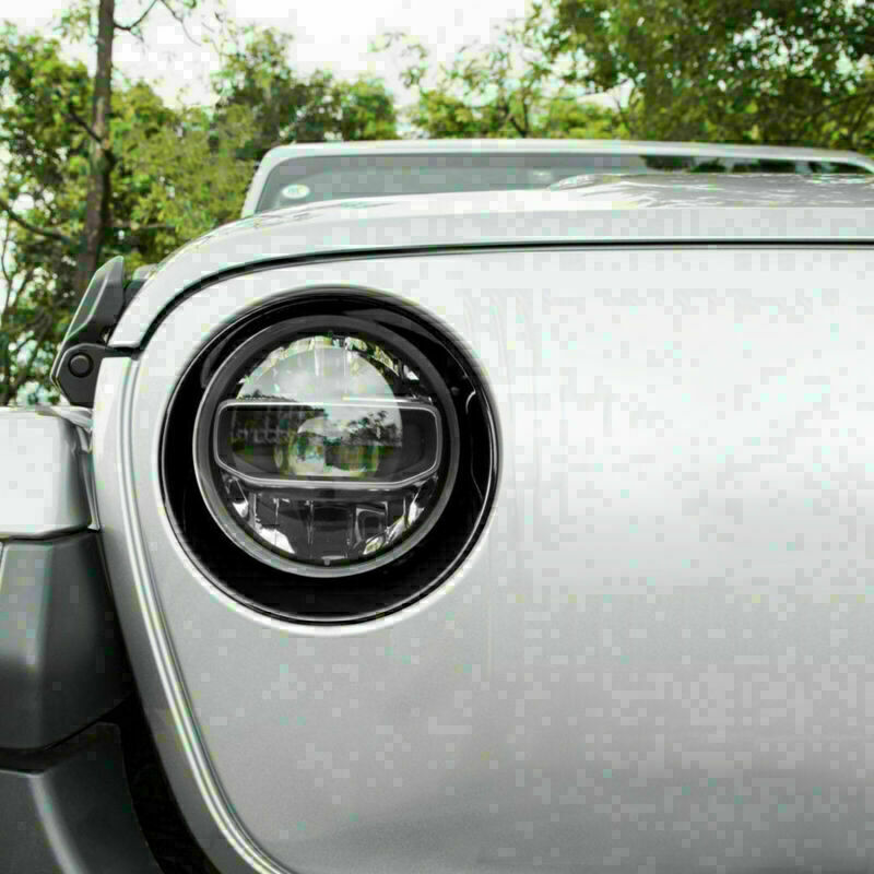 Black Headlight Bezels Headlight Cover Trim For 18-19Wrangler JL UnlimitedCN