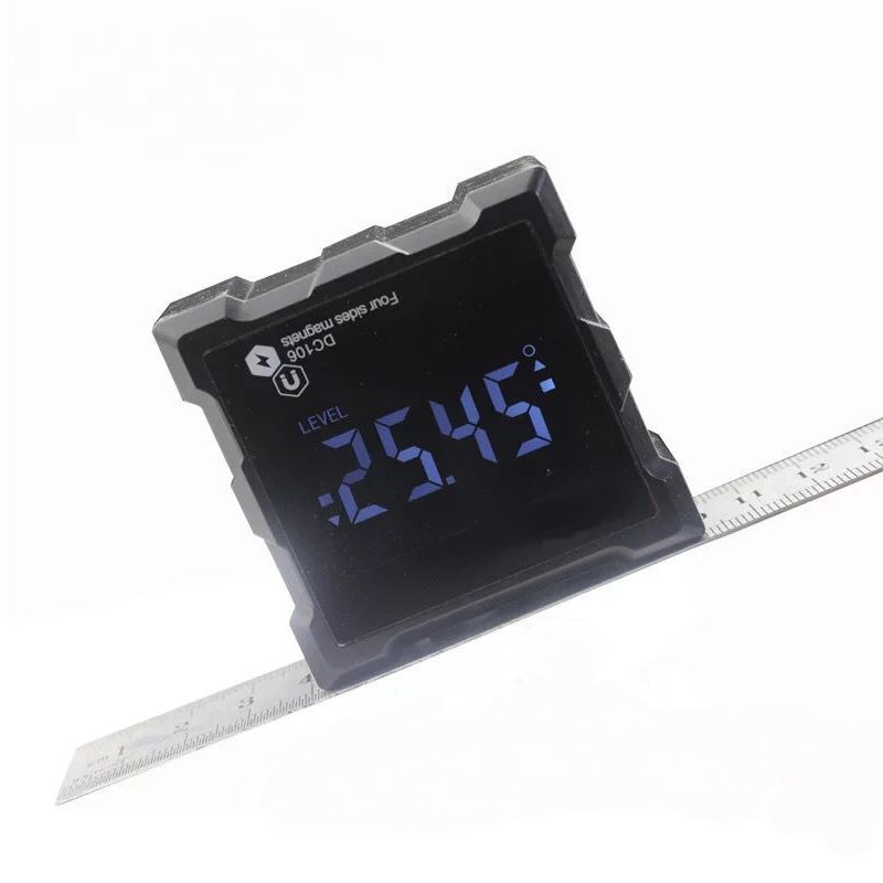 4*90Â° Lcd Screen, Digital Display Angle Meter, Four-Sided Magnetic Tilt Box Ip54