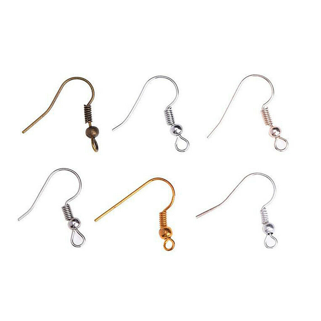 Wholesale 120x Metal Earring Hook Spool Ear Thread