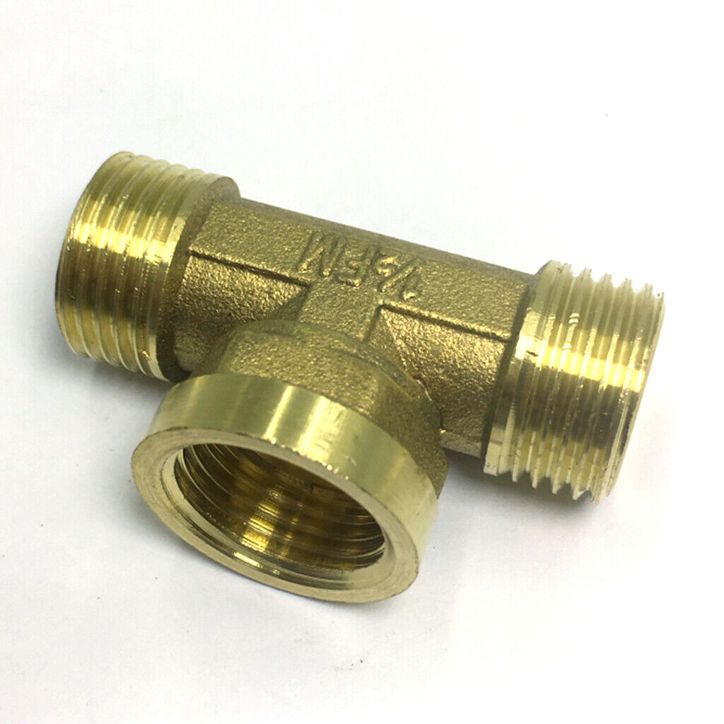 1 Pc 3-Way Male Female Male Brass Thread Connector Adaptor Fitting Standard