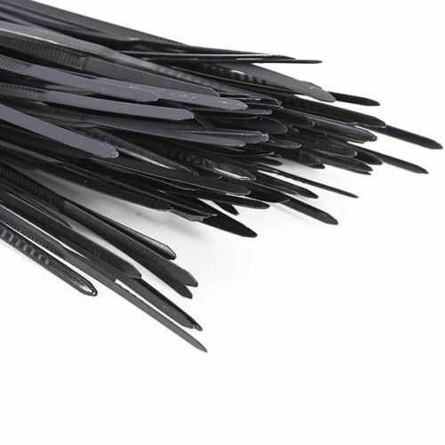 100pcs  2.5x200mm  INDUSTRIAL BLACK WIRE CABLE ZIP UV NYLON TIE WRAPS