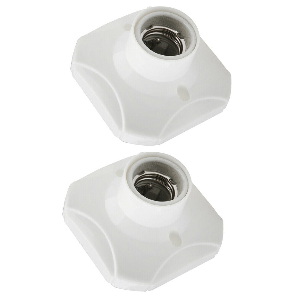 2 Piece E27 Lamp Holder Lamp Holder Screw Porcelain Bulb Easy Support