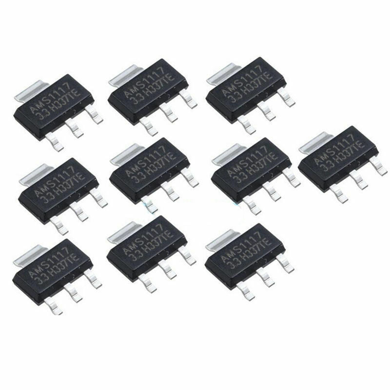 10Pcs AMS1117-3.3 LM1117 3.3V 1A SOT-223 Voltage Regulator Nice .l8