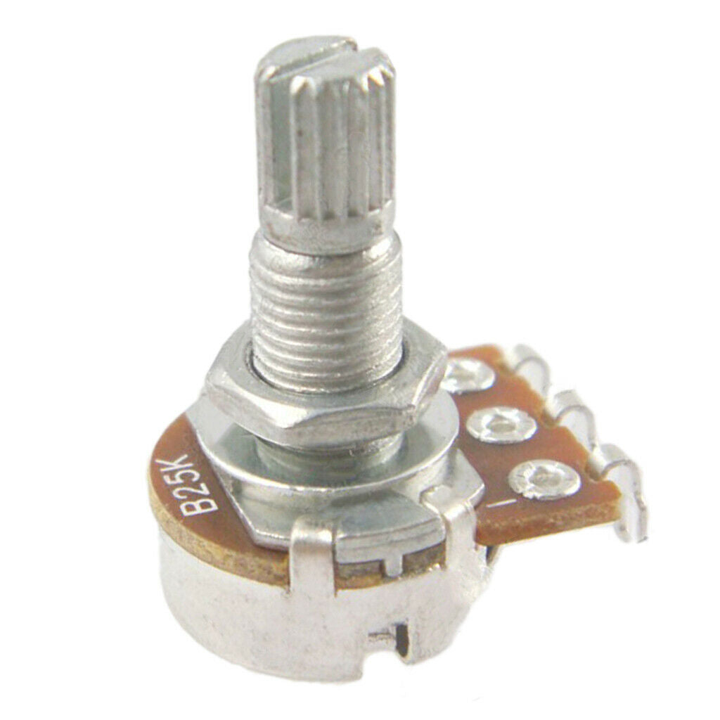 10pieces Audio B25k Ohm Pot Potentiometer For Electric Bass Guitar