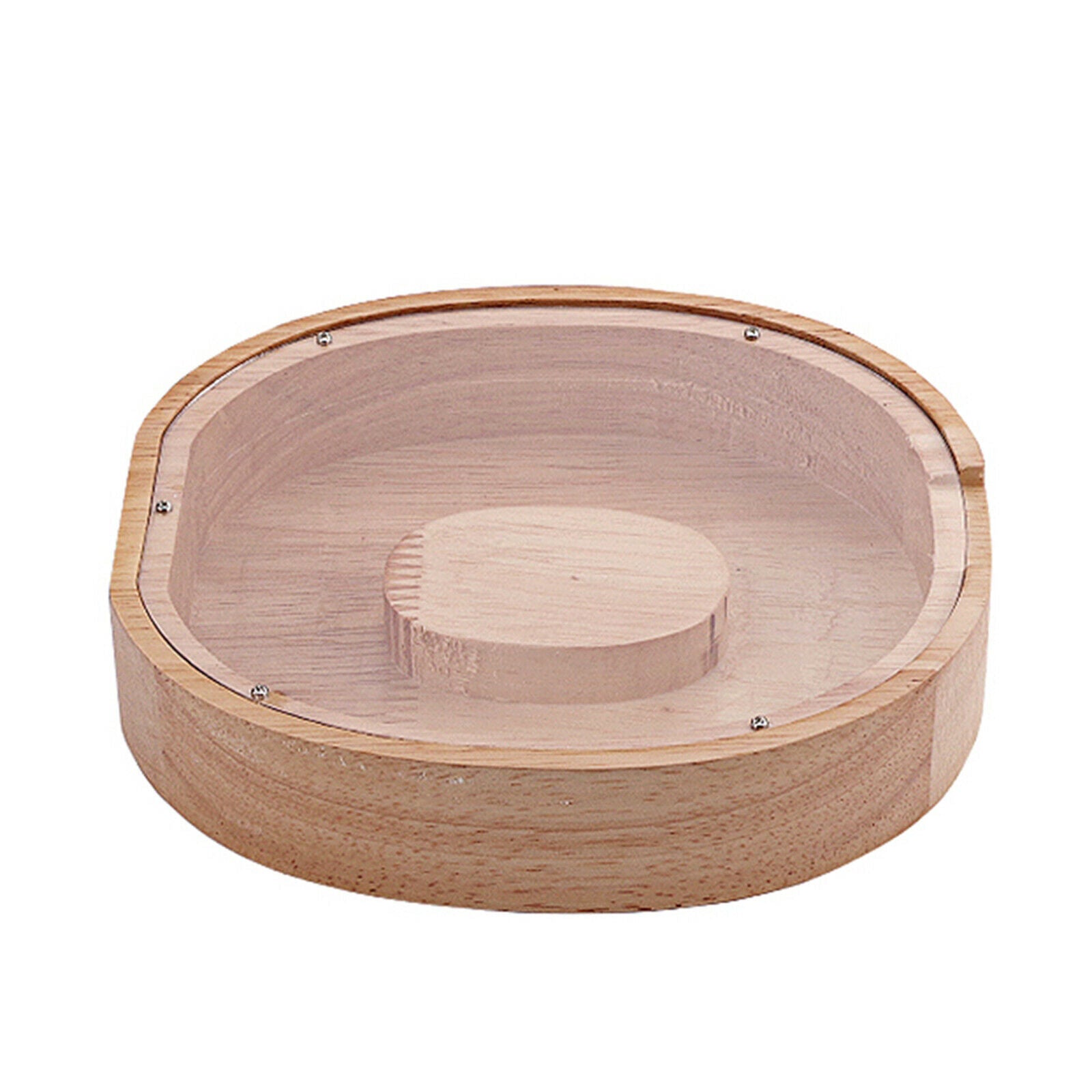 Wooden Letter O Shaped Piggy Bank Coin Saving Box Cash Storage Desk Ornament