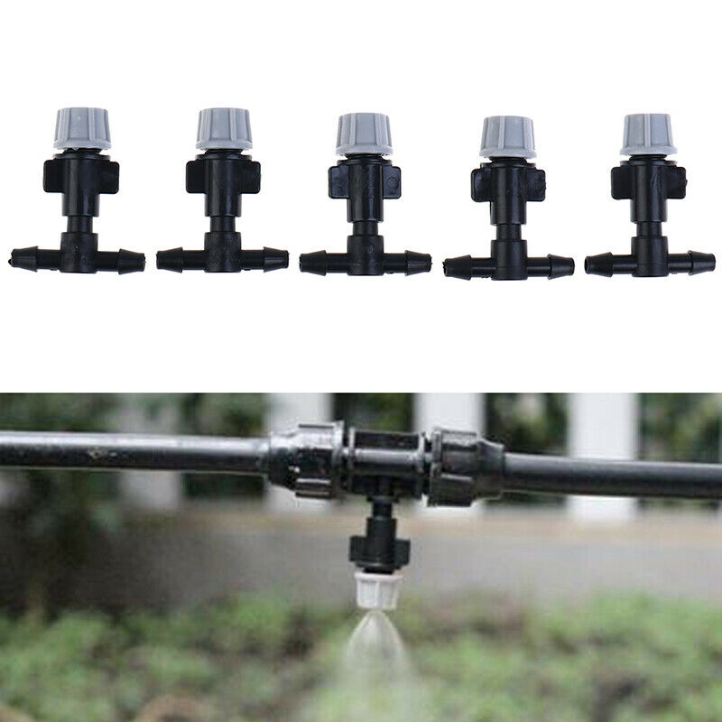 5x Adjustable Misting Nozzle with Tee Joint for Watering Irrigation Sprin.l8