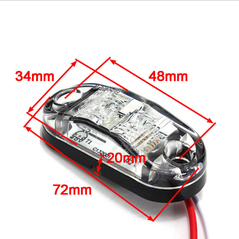 LED super Amber Side Marker Clearance Light Lamp Car Truck Trailer Caravan 12V