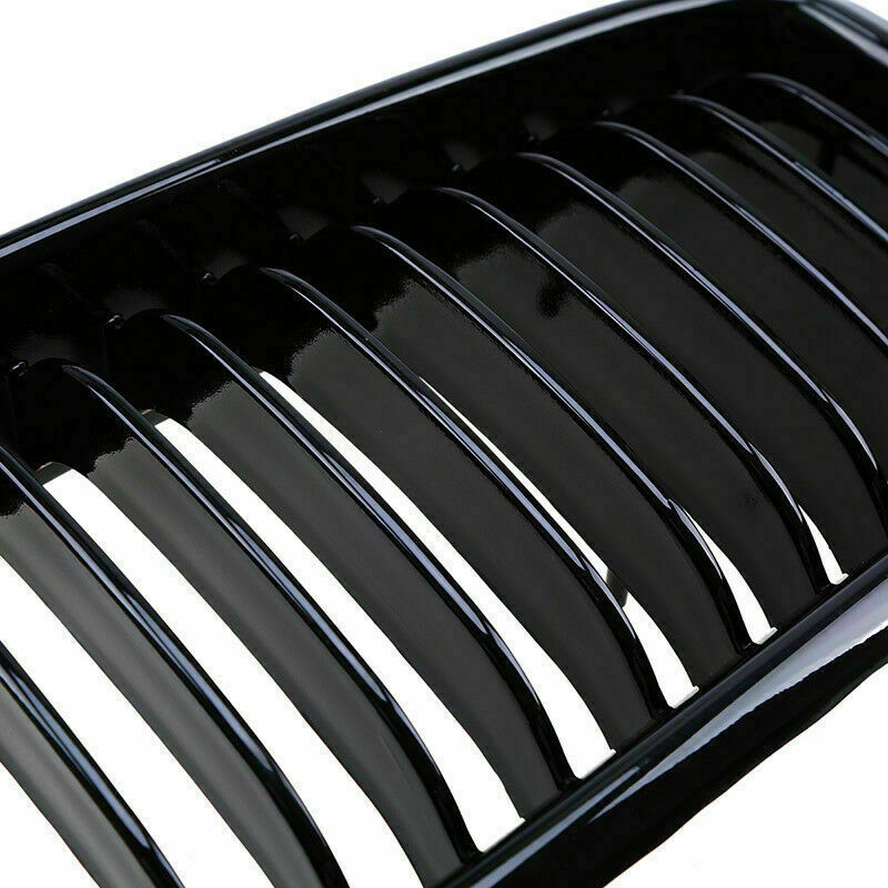 Pair Gloss Black Front Kidney Grill Grille Fit For BMW E38 740iL 750iL 1995-2001