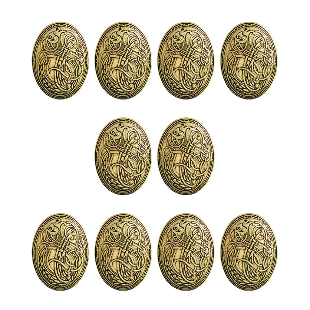 10 Pack Viking Norse Brooch Ancient Scarf Jewelry Clothing Brooch Pin Buckle