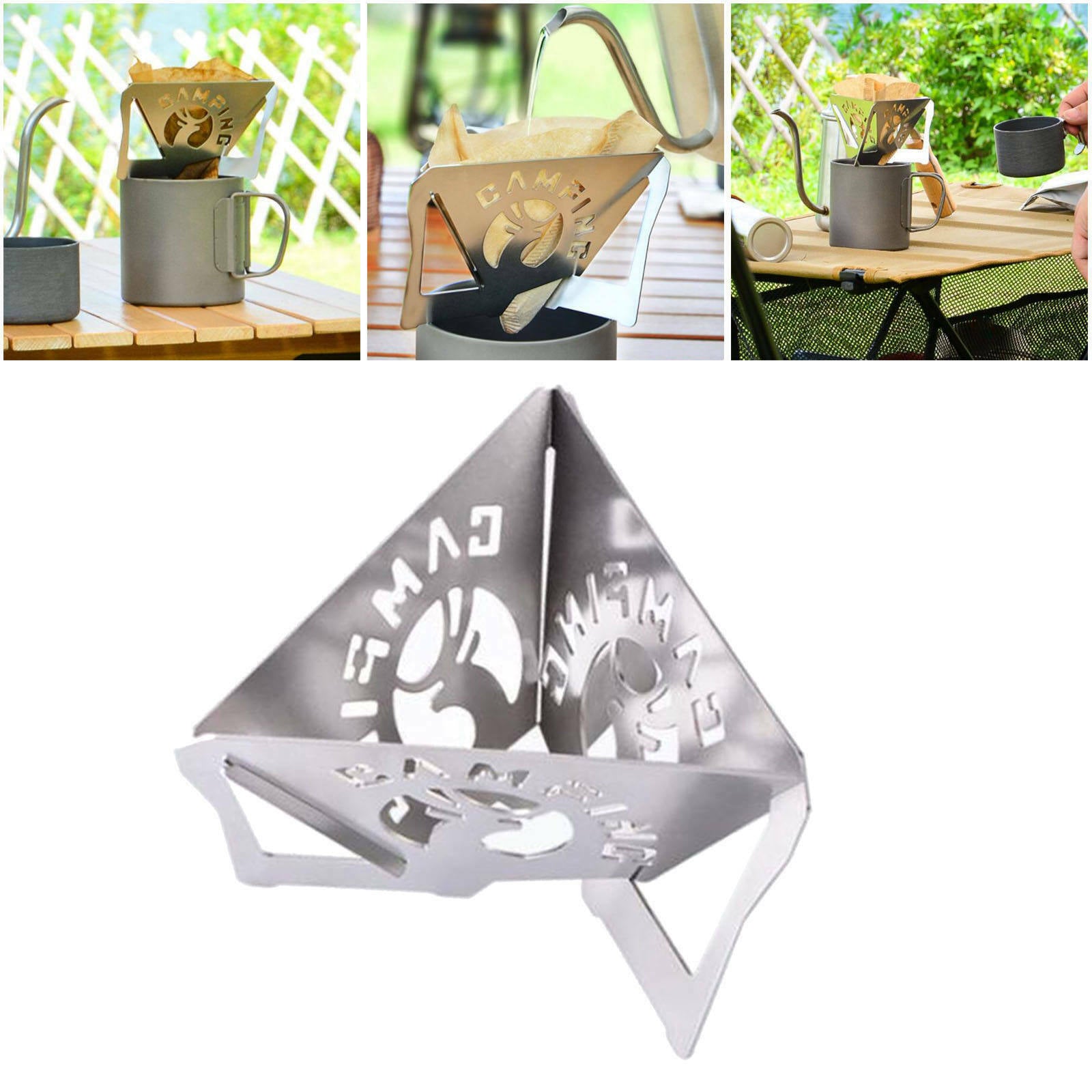 Folding Coffee Drip Rack Outdoor Reusable Dripper Travel Coffee Maker Filter