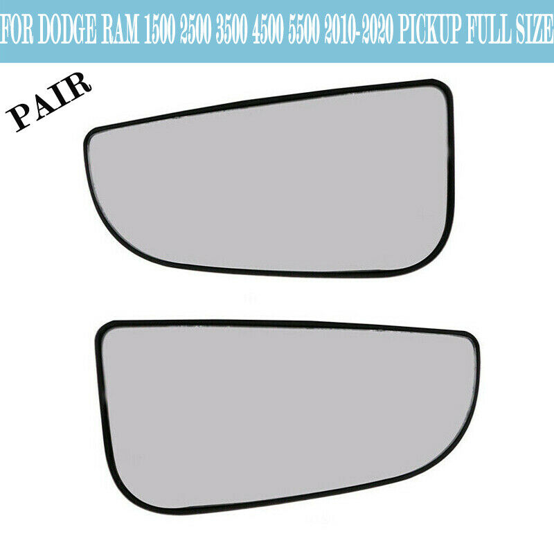 Left&Right Door Side View Mirror Glass For Dodge Ram 1500 2500 3500 2010-2020