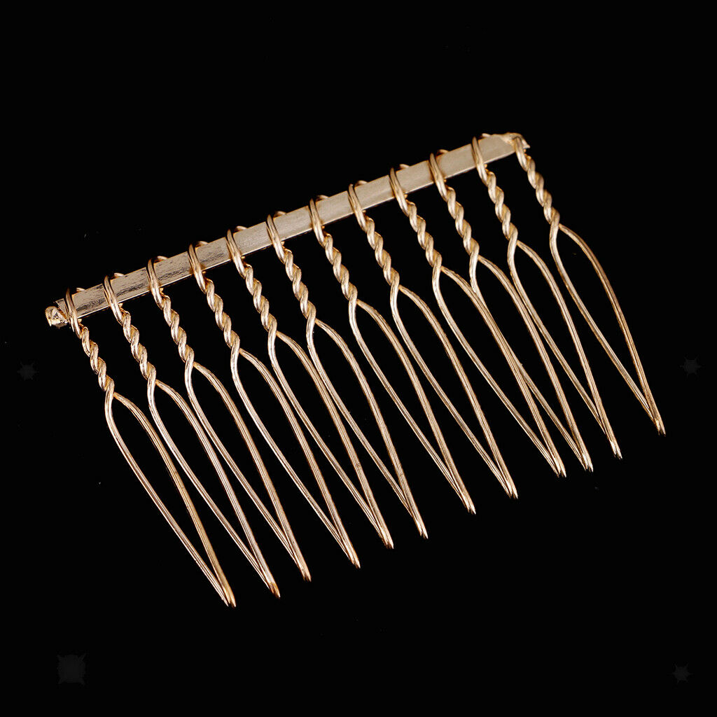 20pcs Metal Side Combs Hairpin for Ponytail Holder Hairpin Jewelry Golden