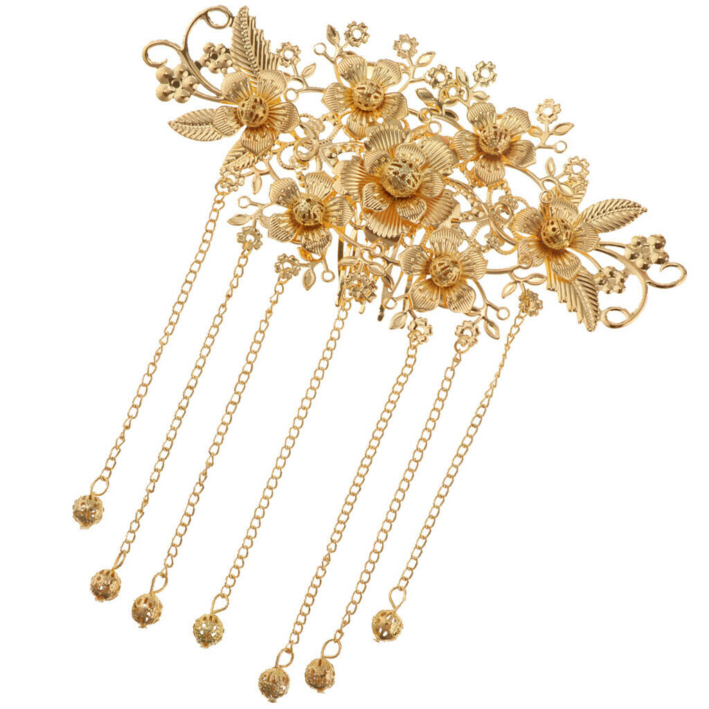 Chinese Cheongsam Dress Bridal Wedding Crown Hair Head Accessory 15x7cm
