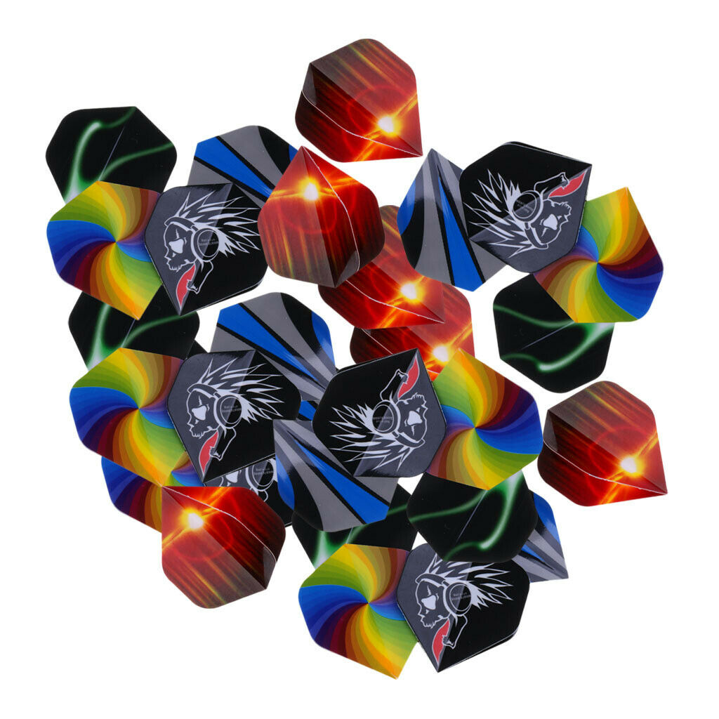 2X 30 Pieces Standard Dart Flights Professional Durable PET Darts Flights D Type