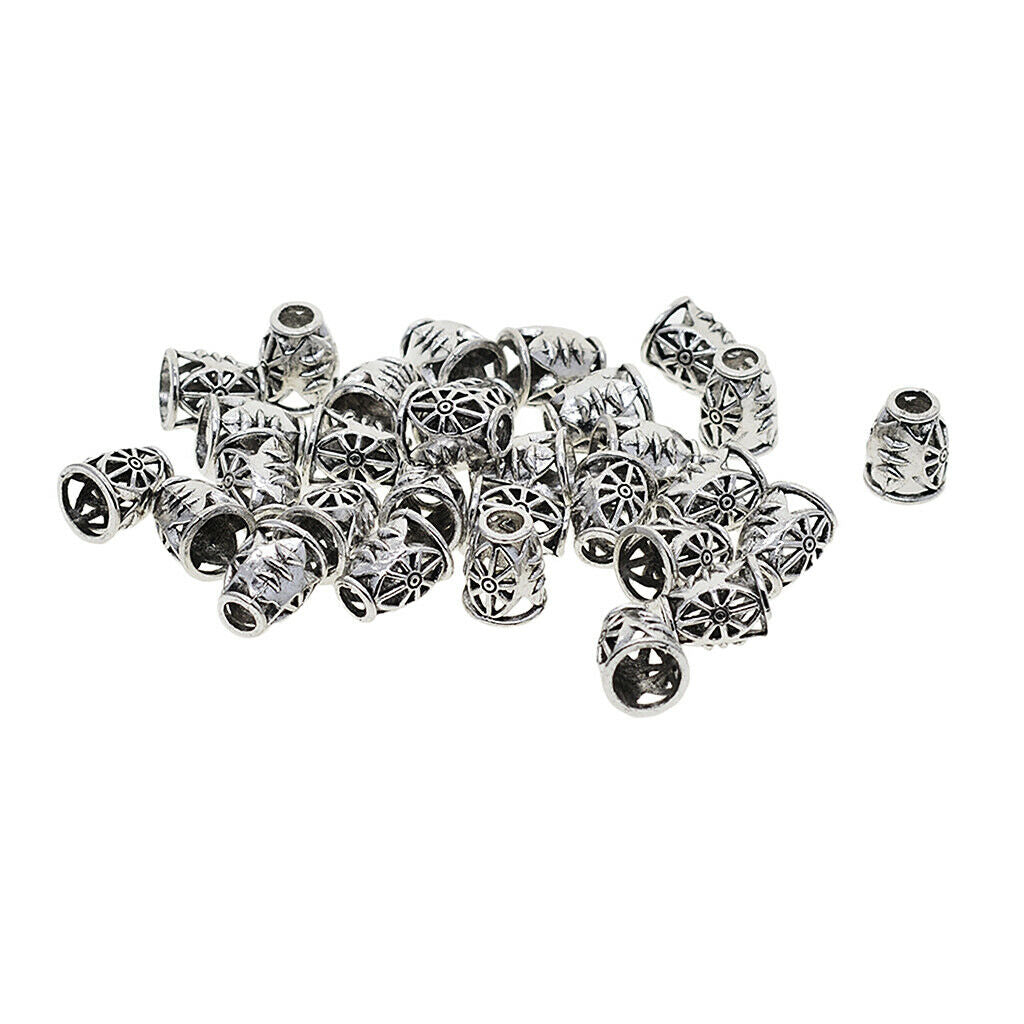 30pcs Evil Eye Beaded Filigree Hats, Tassel Tips, for Jewelry Accessories