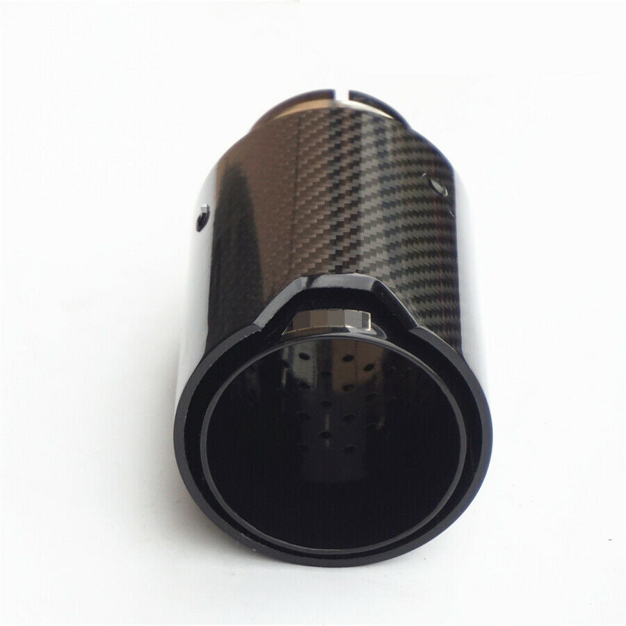Universal Carbon Fiber Exhaust Pipe Tips 2.5'' In 3.5'' Out Real Carbon Fiber