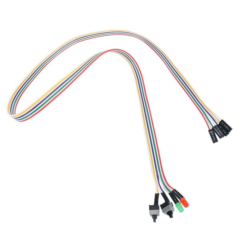PC Case Red Green LED Lamp AT Supply Reset D Switch Lead 20" Q1J1J1