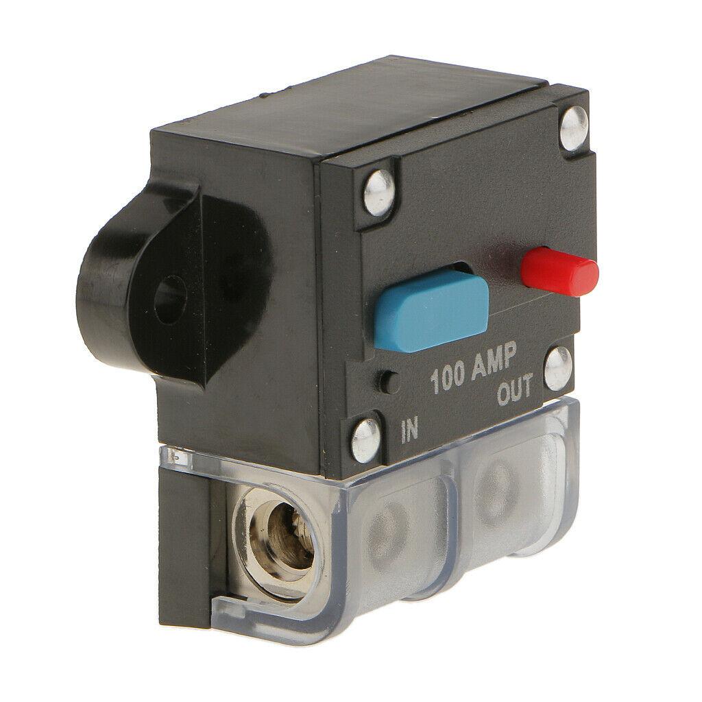100A Amp In-Line Circuit Breaker Stereo/Audio/Car/ Fuse Holder 12V/24V