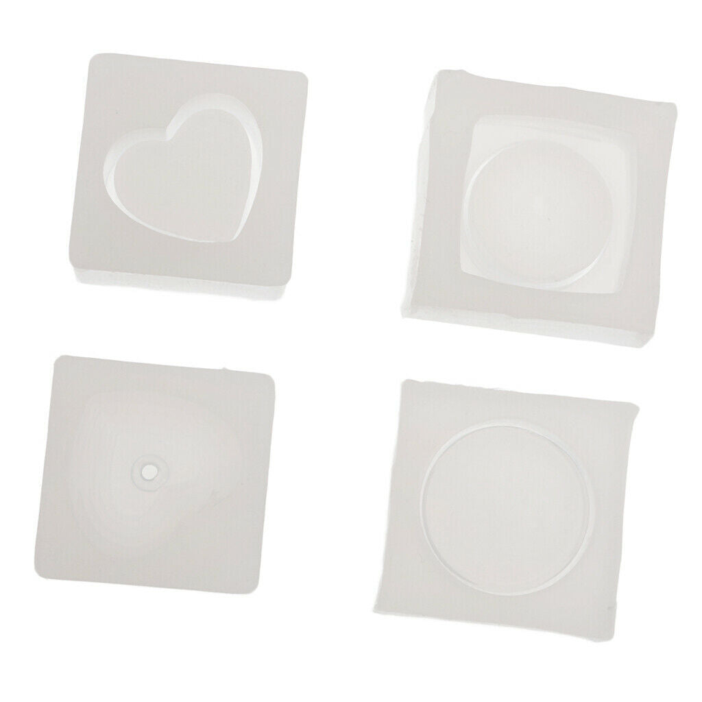 2 Set Silicone Heart Square Box With Lid Mold DIY Jewelry Gift Box