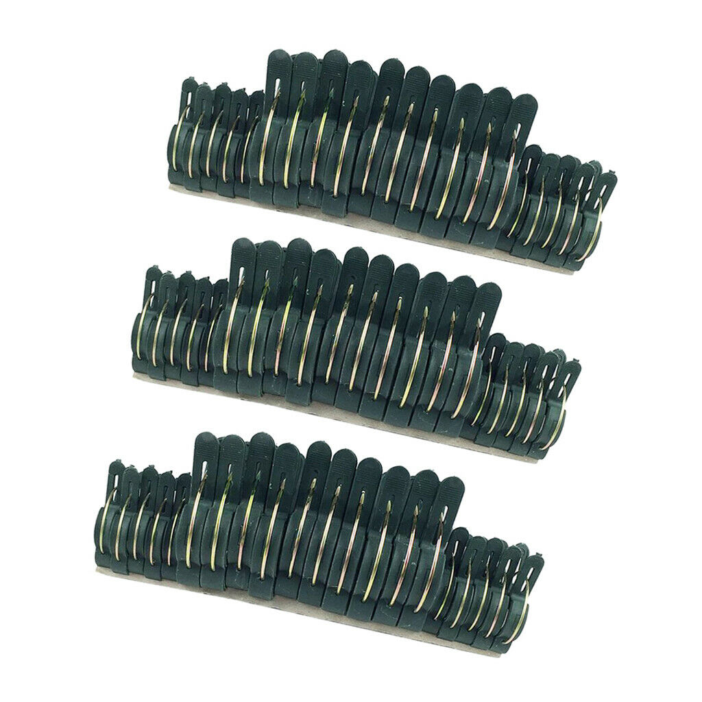 60x Reusable Spring Loaded Sprung Plastic Plant Clips Garden Ties Easy Use