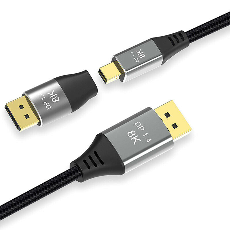 8K 60Hz Mini DP to DP Adapter 4K 144Hz DisplayPort Converter for Computer_AU