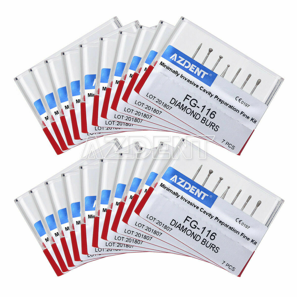 50 X Dental Diamond Burs FG-116 Minimally Invasive Cavity Preparation Fine Kit