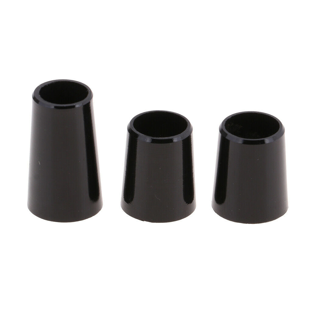 2X Replacement Golf Shaft Ferrules Adapter End Caps Black Accessories 0.370