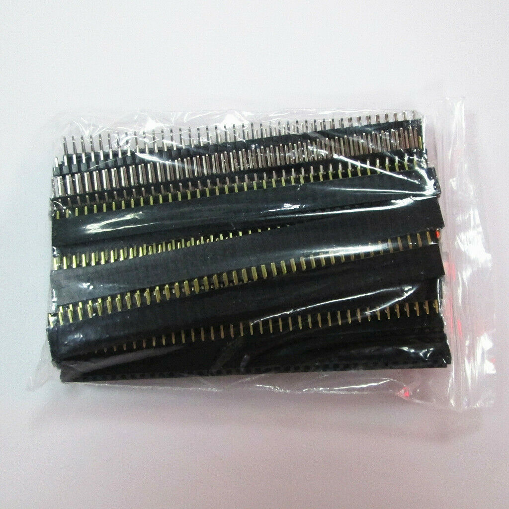 40Pcs PCB 40 Pin Male Female 2.54mm Single Row For    Prototype Header
