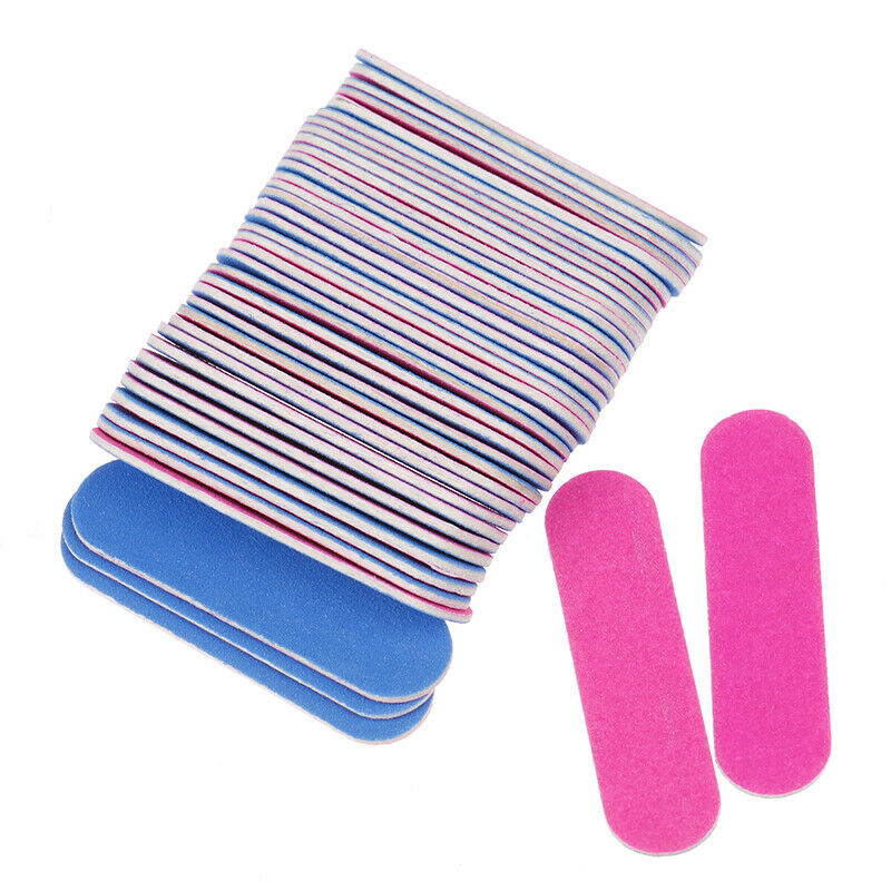 100Pcs Double Side Disposable Nail Buffer Files Sanding Block Grit Nail F EADFA