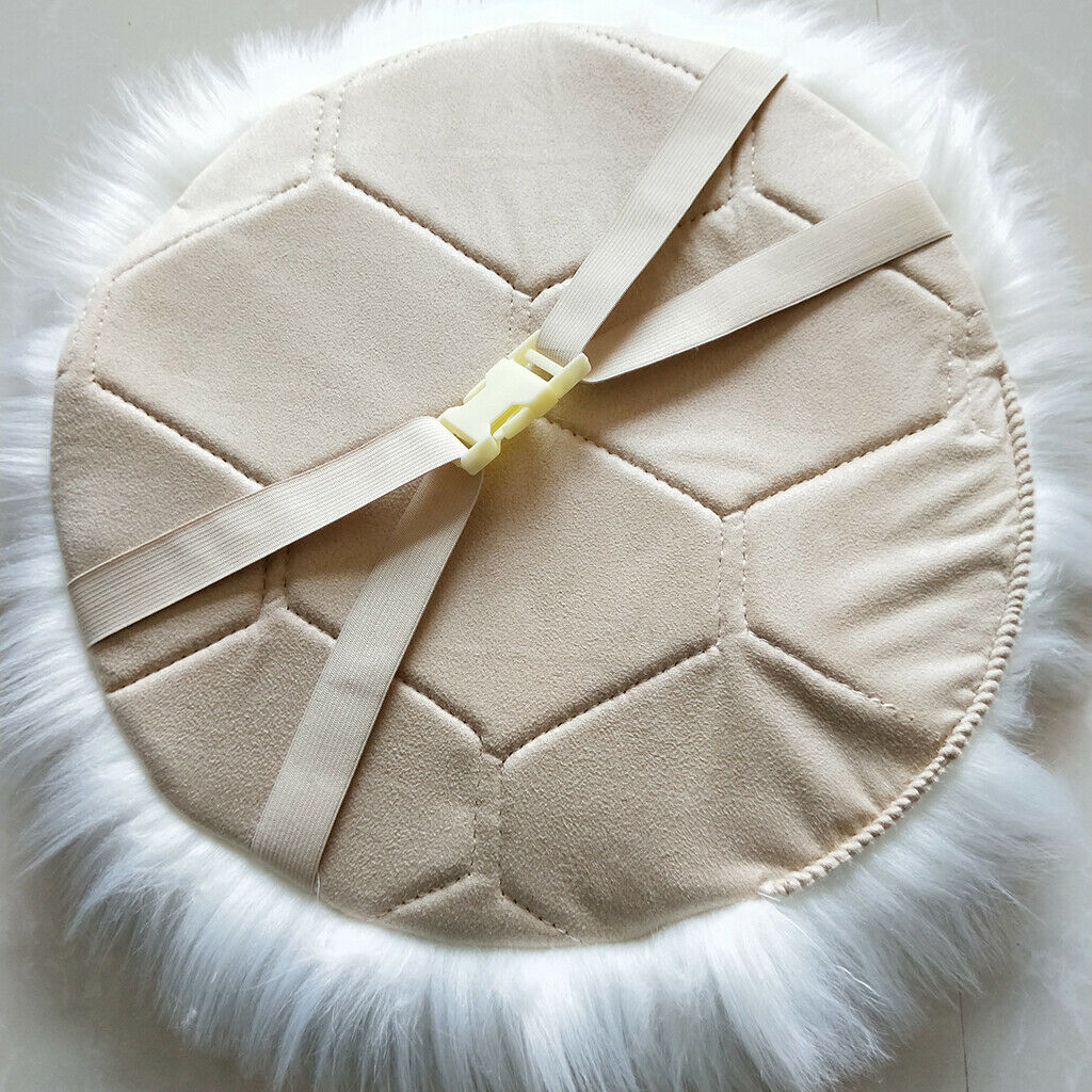 Different Colors Faux Fur Seat Cushion Pad, Artificial Plush Seat Mat
