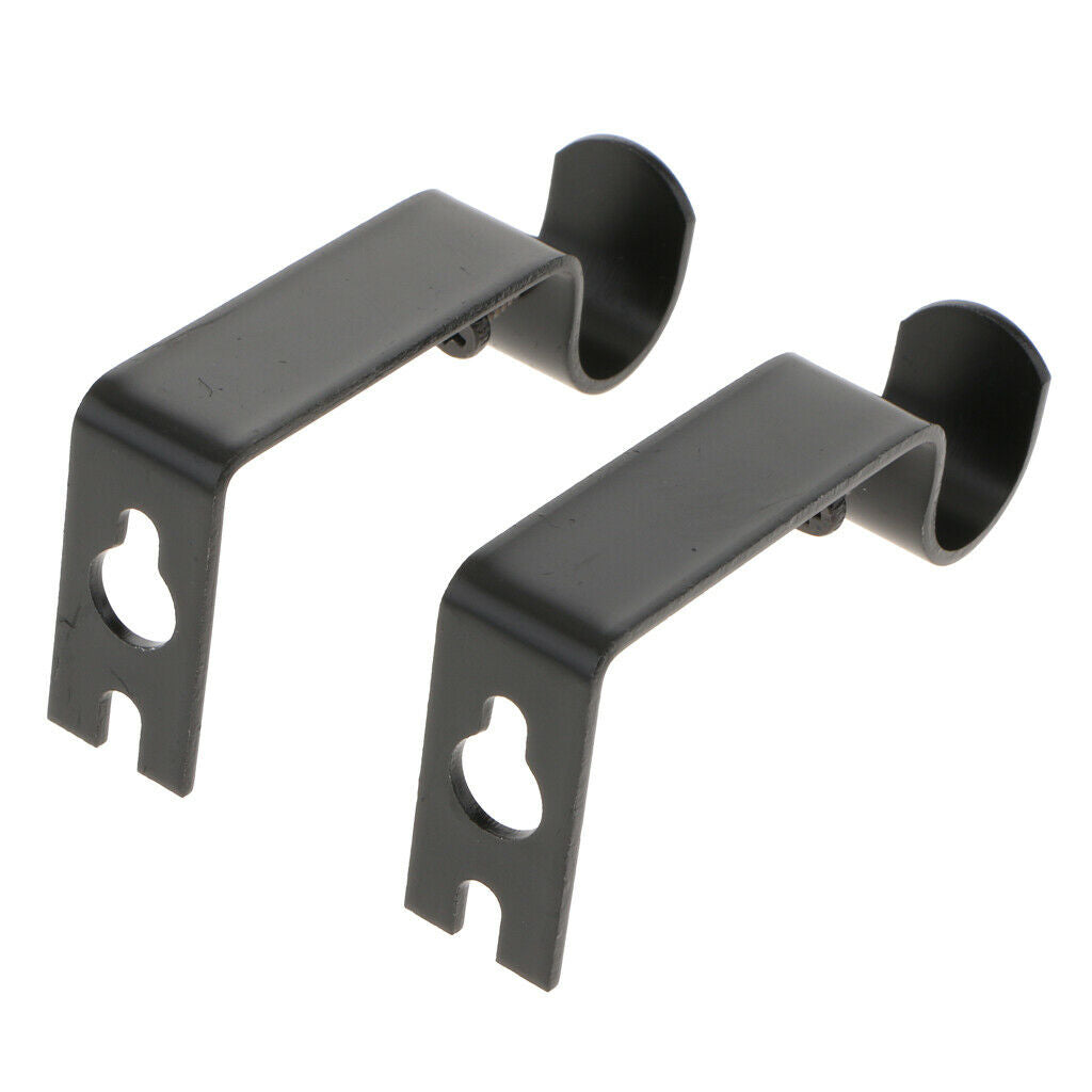 6Pcs Black Curtain Rod Bracket Holder for 15.8mm Rod for Walls,Hardware Premium