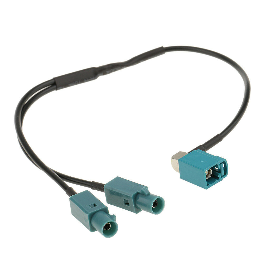 Car 2 Male Fakra to 1 Female Car Radio Aerial Antenna Adapter for VW