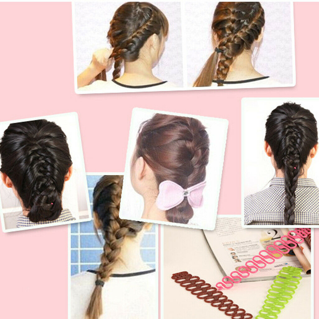 2 Pieces Women French Hair Braid Tool Hair Styling Clip Stick Bun Maker Tool