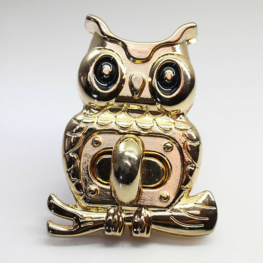 1Pc Owl Alloy Twist Turn Lock Purse Buckle Fasteners DIY Handbag Bag Replacement