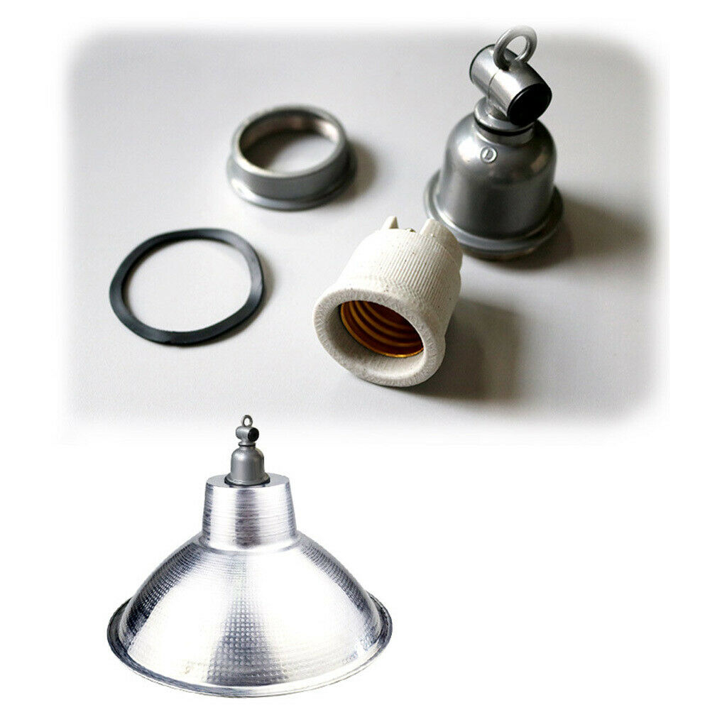 5 pieces E27 ES ceramic screw lamp holders for incandescent lamps, aluminum