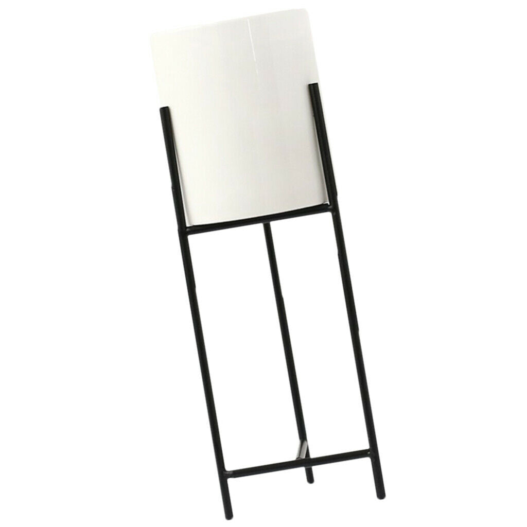 2pcs Minimalism Garden Planter Flowerpot with Iron Stand Plant Containers