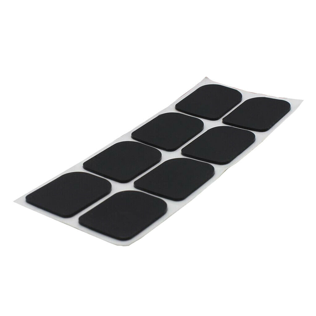 8 Pieces Durability Saxophone Tooth Pads Cushions Protection Black 0.8mm