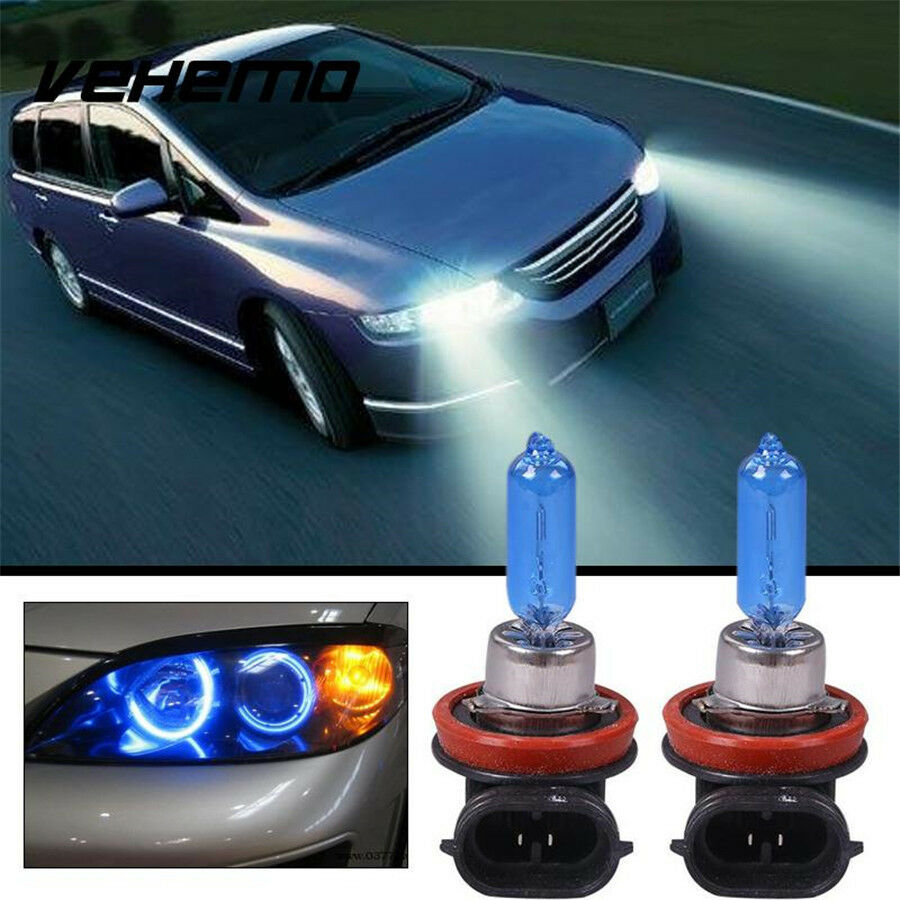 2 Pcs H9 12V 65W Halogen Headlight Car Driving Fog Light Lamp Bulb 6000K