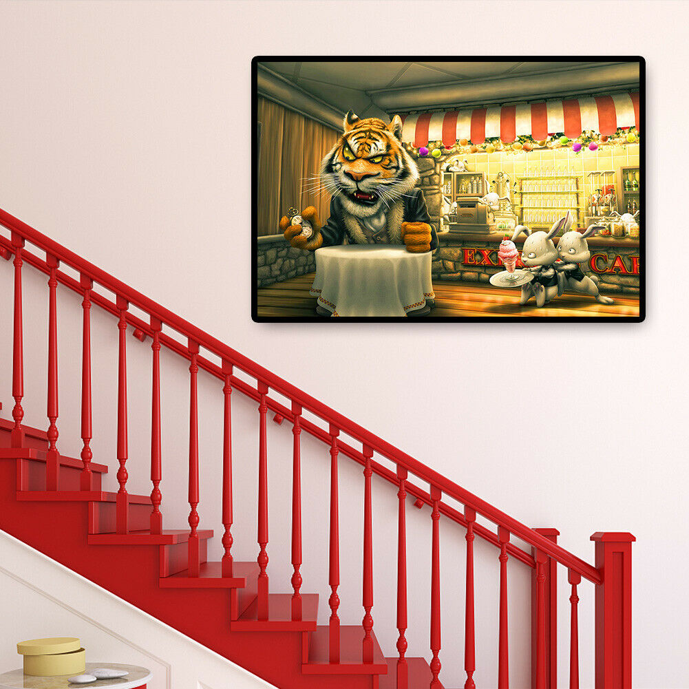 1000pcs DIY Tiger Rabbit Paper Puzzles Adults Kids Jigsaw Educational Toys @