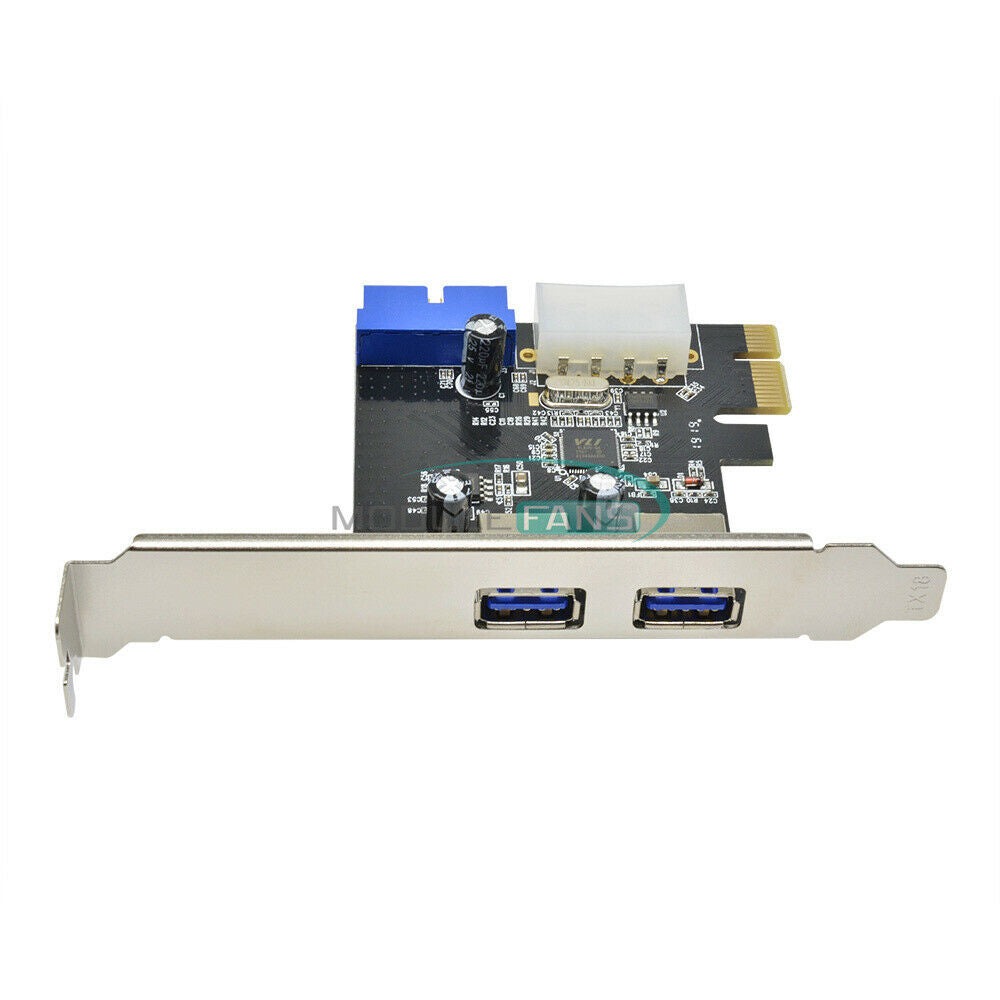 USB 3.0 2 Ports PCI Express Front Panel With Control Card Adapter 4-Pin & 20 Pin