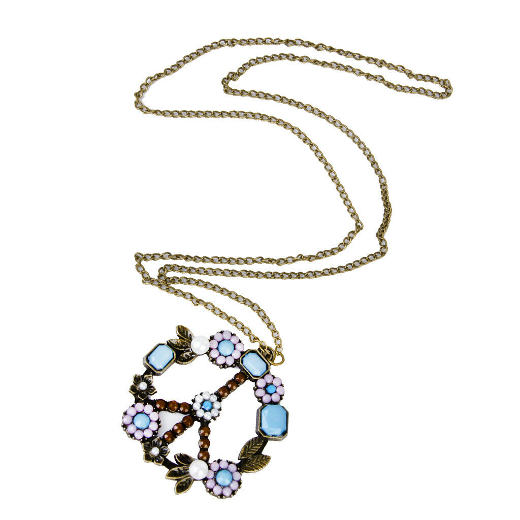 Pendant Necklace Color Cute Beads Flower Symbol Peace Novel Exotic Necklace