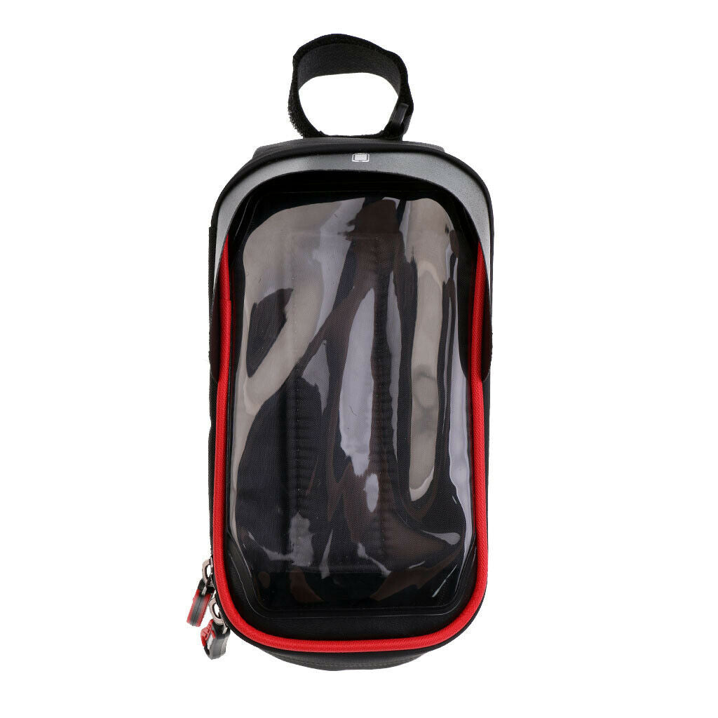 Cycling Bike Bicycle Frame Tube Mobile Phone Bag Pannier Phone Pouch Red