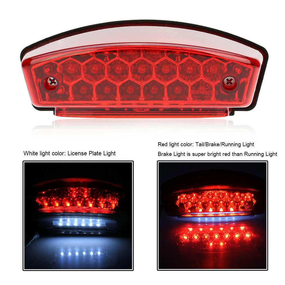 Universal 12V 21 LED Motorcycle Rear Tail Brake Light License Number Plate Lamp