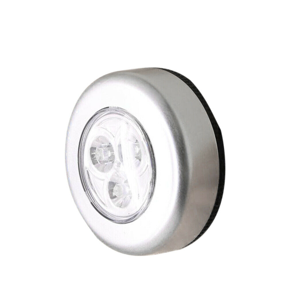 3x LED Touch Push On Off Light Wireless Night Light Energy Saving Lamp White