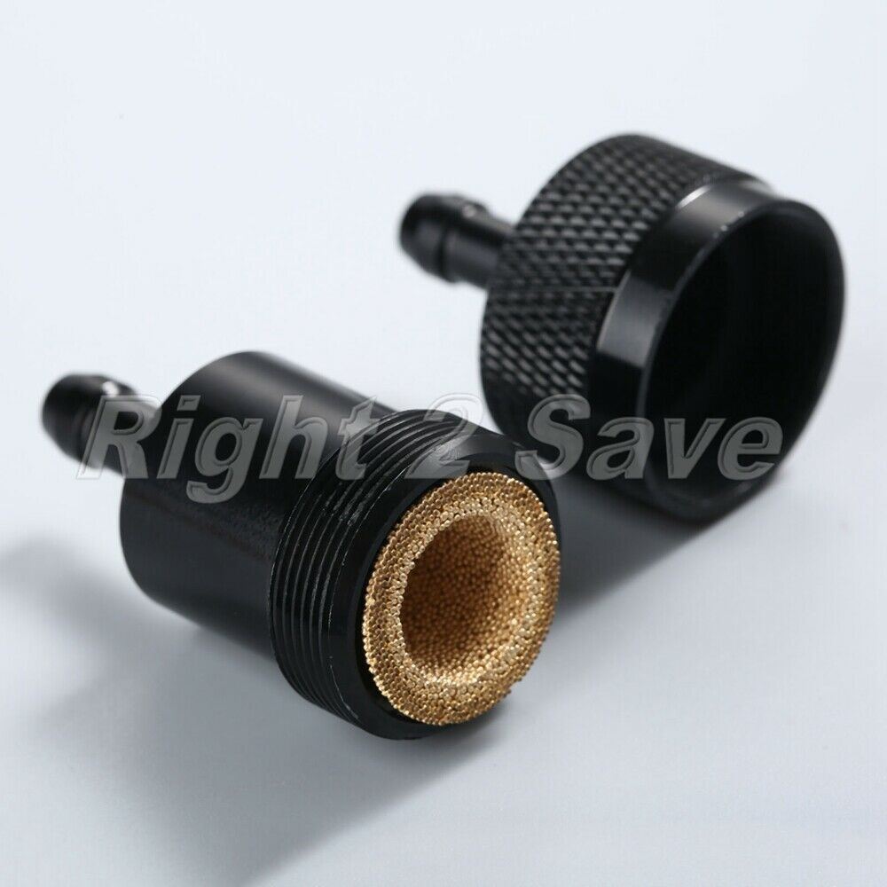 Motorcycle Fuel Oil Inline Filter Cleaner 1/4" 6mm CNC Aluminum Alloy Universal