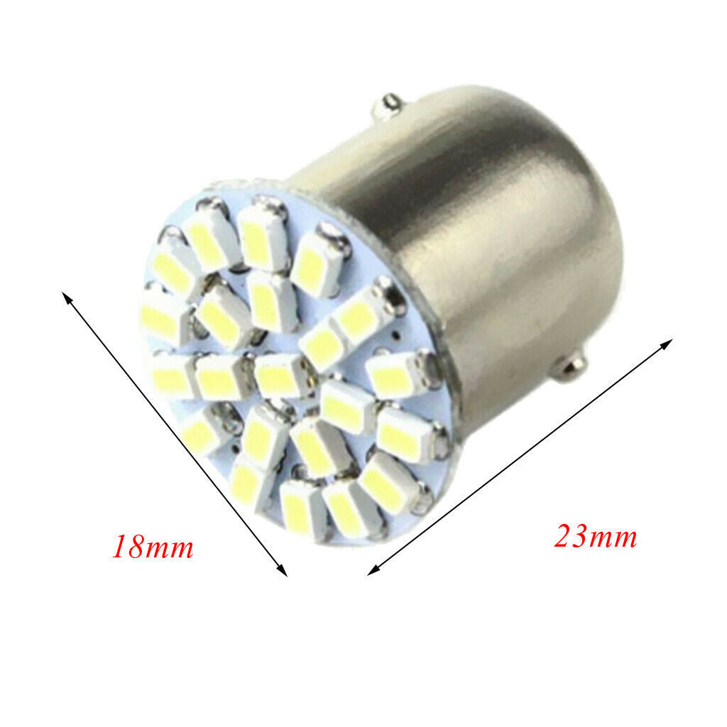 10x Super White 1156 1206 22SMD Brake Stop/Backup Reversing/Tail Light Lamps